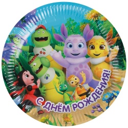 Тарелка бум С ДР Лунтик 23см 6шт