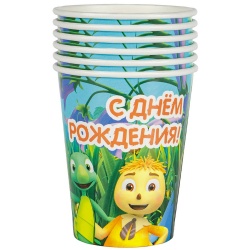 Стакан бум С ДР Лунтик 250мл 6шт