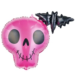 Шар фигура Череп розовый и Мышь летучая