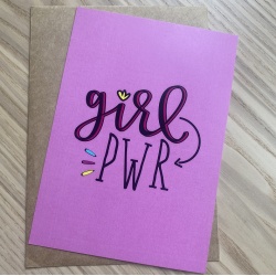 Открытка girl pwr