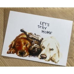 Открытка Lets stay home