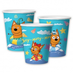Стаканы 250 мл Три Кота, Морские приключения, 6 шт.